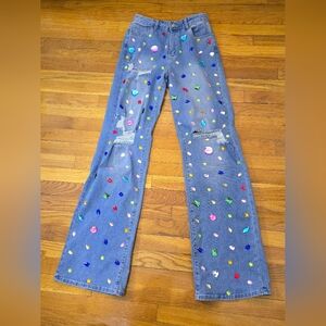 Embellished Blue Jeans